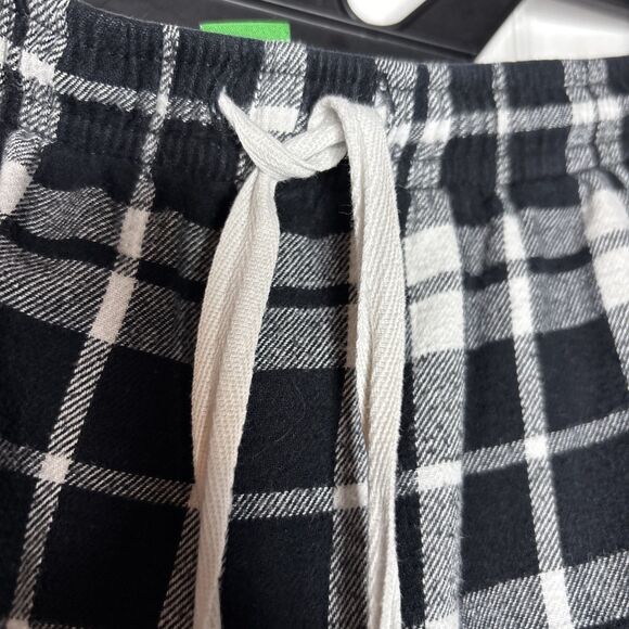 Dip Women’s XL Sleepwear Black White Plaid Flannel Pajama Shorts Drawstring - Picture 3 of 6
